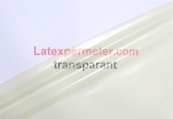 Transparente látex por metro, natural, 0.15mm, LPM