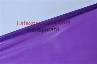 Transparent Purple latex per 10m roll, 0.40mm,1m wide, LPM
