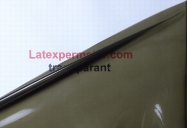 Transparent Black latex per roll, 0.25mm, 1m wide, LPM