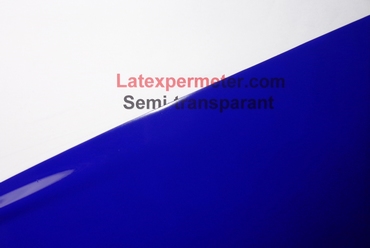 Transparent Blue latex sheet, per meter 0.40mm. LPM