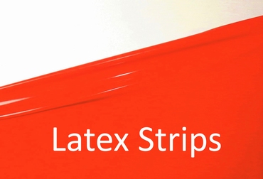 Latex strips, Flame-Scarlet LPM, 0,5cm breed, 10 meter.