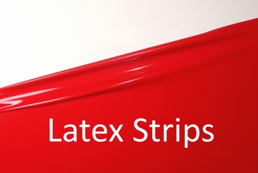 Latex strips, Chilli-Red LPM, 0,5cm breed, 10 meter.