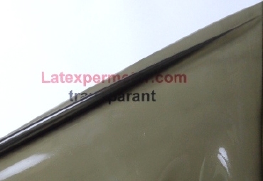 1/2 meter latex Transparant-Black 0.15 mm, 1m breed, LPM
