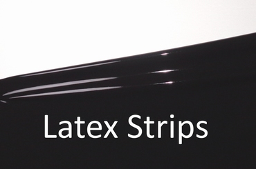 Latex streifen, Schwarz LPM, 0,5 cm breite, 10 m lange