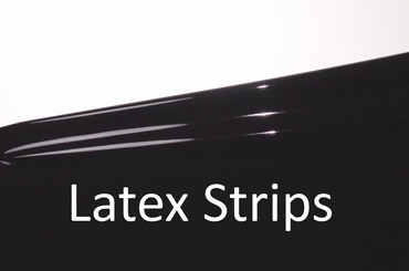 Latex streifen, Schwarz LPM, 1 cm breite, total 10 mtr.