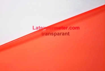 Transparent Red latex sheet, per meter 0.40mm. LPM