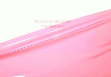 Latex per meter, Half Translucent Soft-Pink, 0.40mm. 1m breed, LPM
