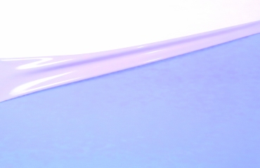 Latex dual-kleur, per meter, Blauw/Wit 0.40mm, LPM